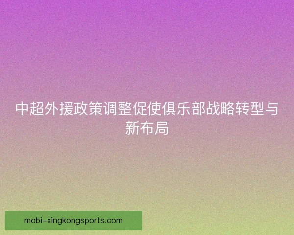 中超外援政策调整促使俱乐部战略转型与新布局