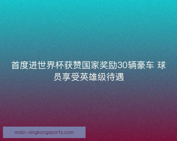 首度进世界杯获赞国家奖励30辆豪车 球员享受英雄级待遇